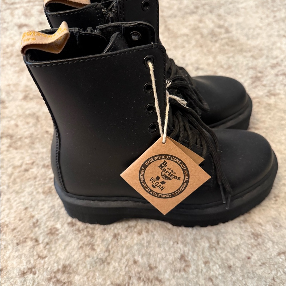 Dr. Martens Kids Black Vegan Boots